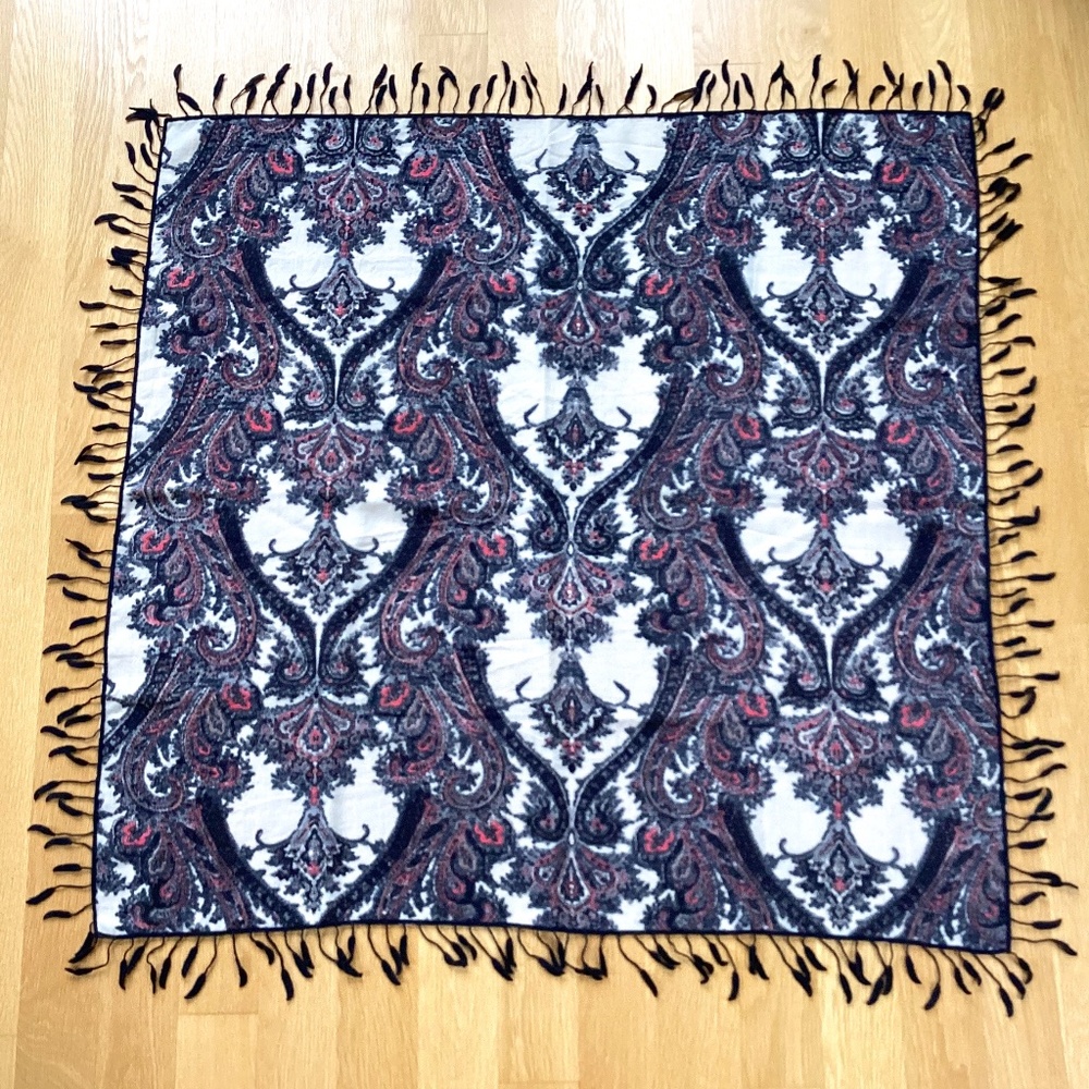 Tolani square wool scarf